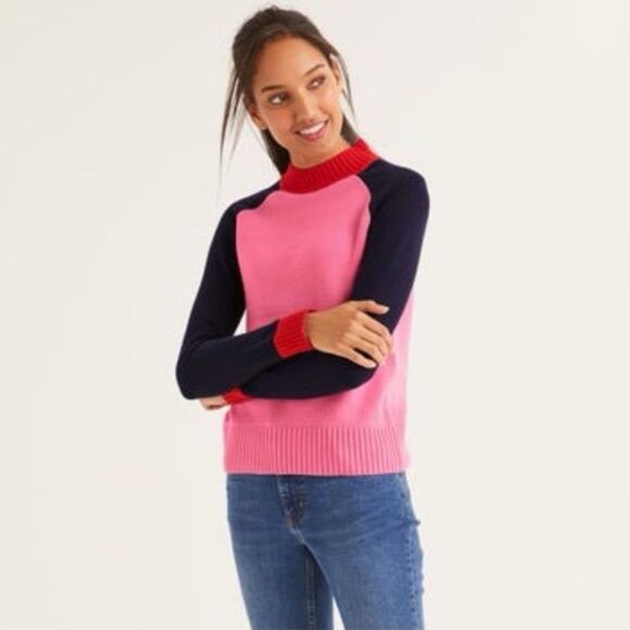 Boden Flora Color Block Sweater Size Medium - Picture 2 of 8